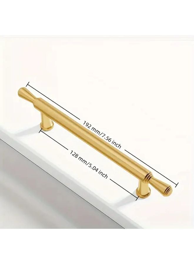 128MM Hole Spacing 4PCS Modern Nordic Cabinet Handles Golden Aluminum Alloy Drawer Pulls - Image 4